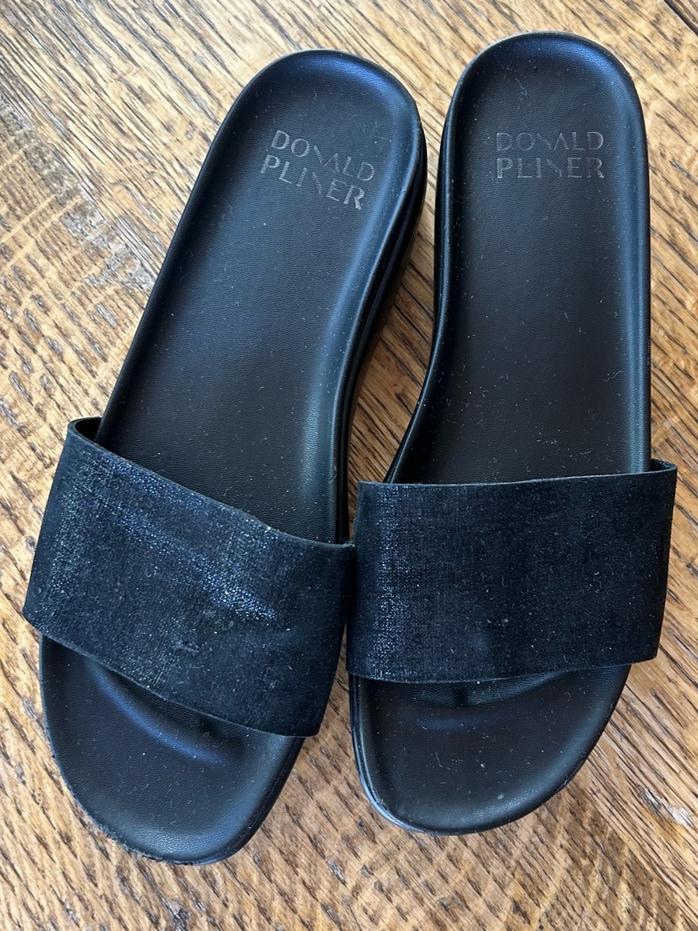 Donald J. Pliner Fiji Black Low Wedge Sandal